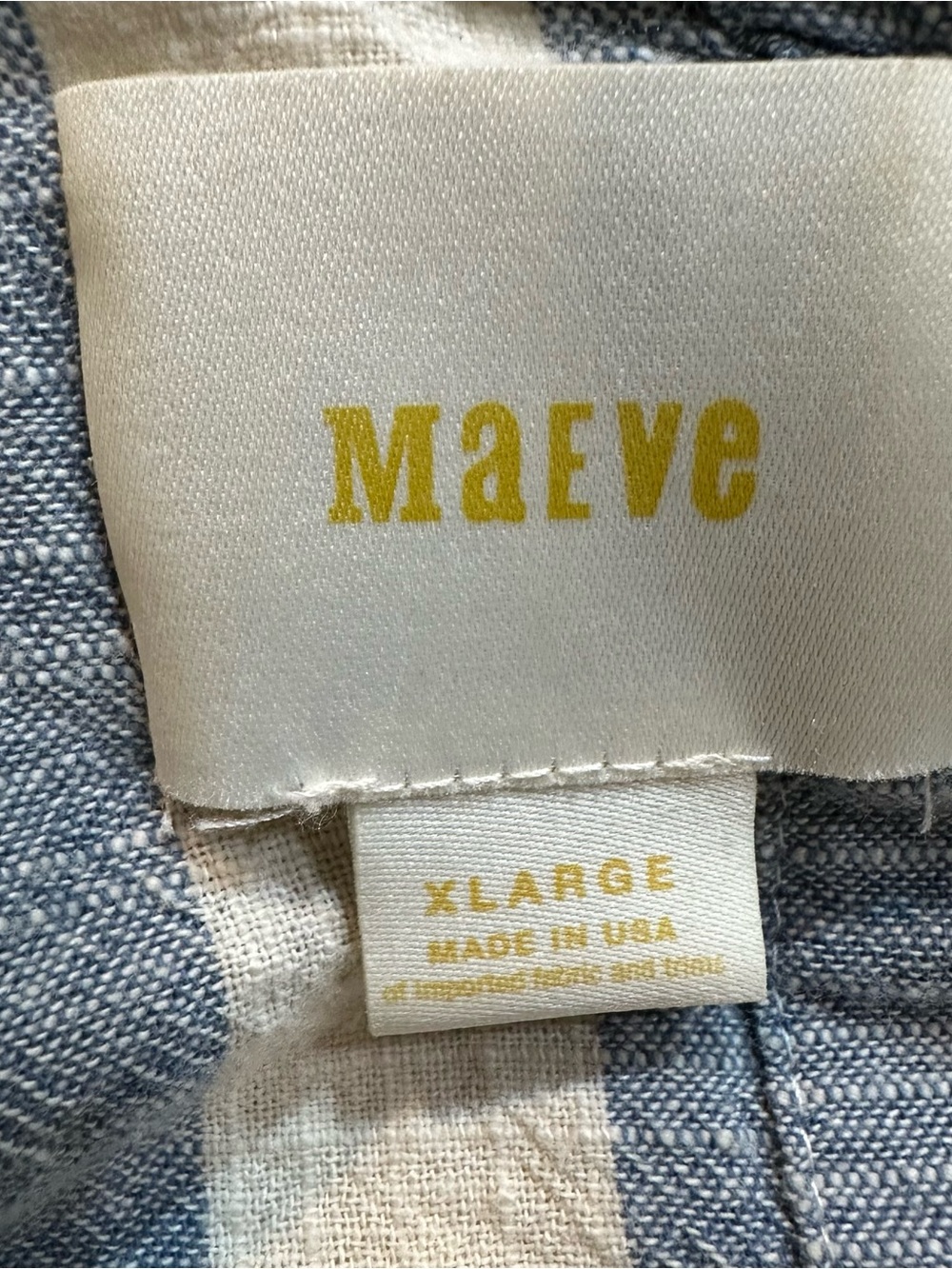 Anthropologie Maeve Dulcy Tee Striped Short Sleeve Button Back Shirt Size XL - Picture 9 of 10